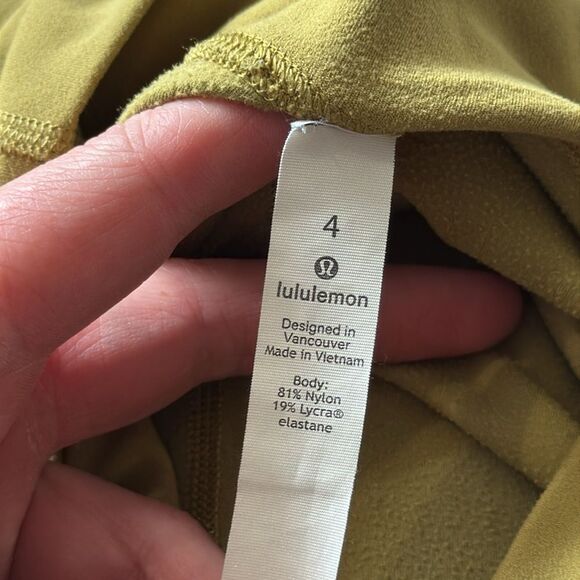 lululemon Align Pant II High Rise Tights 25" Grape Leaf Yellow Sz4 - Picture 13 of 14